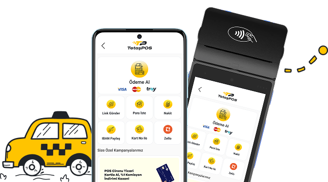 Taksi sürücüleri için hızlı ve güvenli ödeme çözümleri TetaşPOS